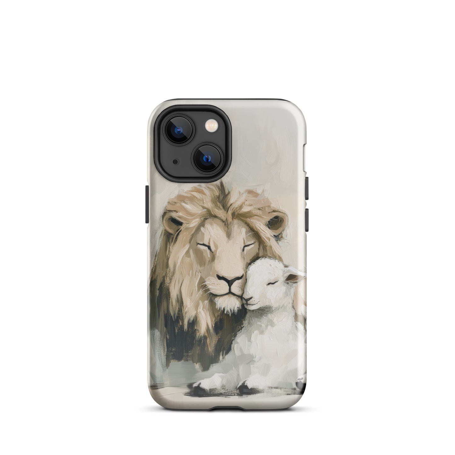 Lion and the Lamb On Gray - Tough Case for iPhone® and Samsung  
