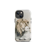 Lion and the Lamb On Gray - Tough Case for iPhone® and Samsung  