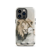 Lion and the Lamb On Gray - Tough Case for iPhone® and Samsung  