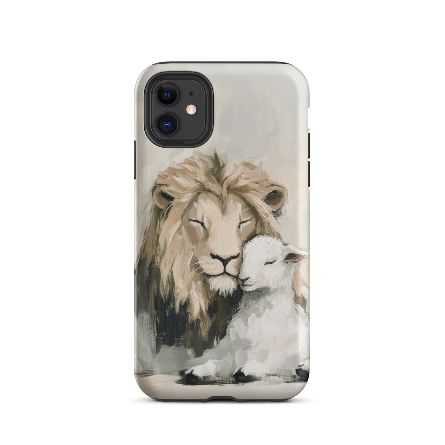 Lion and the Lamb On Gray - Tough Case for iPhone® and Samsung  
