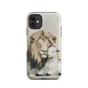 Lion and the Lamb On Gray - Tough Case for iPhone® and Samsung  