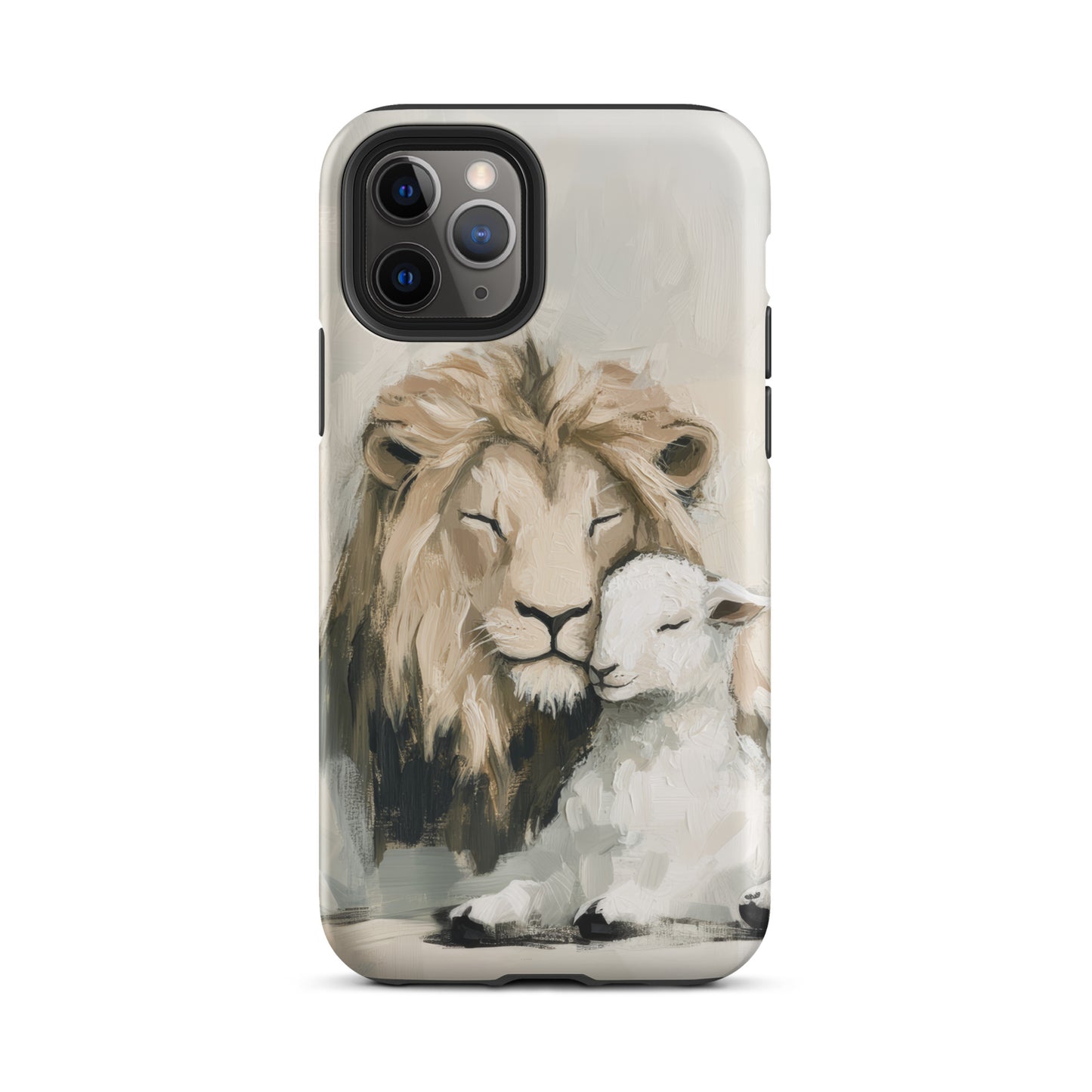 Lion and the Lamb On Gray - Tough Case for iPhone® and Samsung  