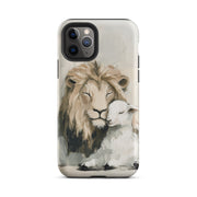Lion and the Lamb On Gray - Tough Case for iPhone® and Samsung  