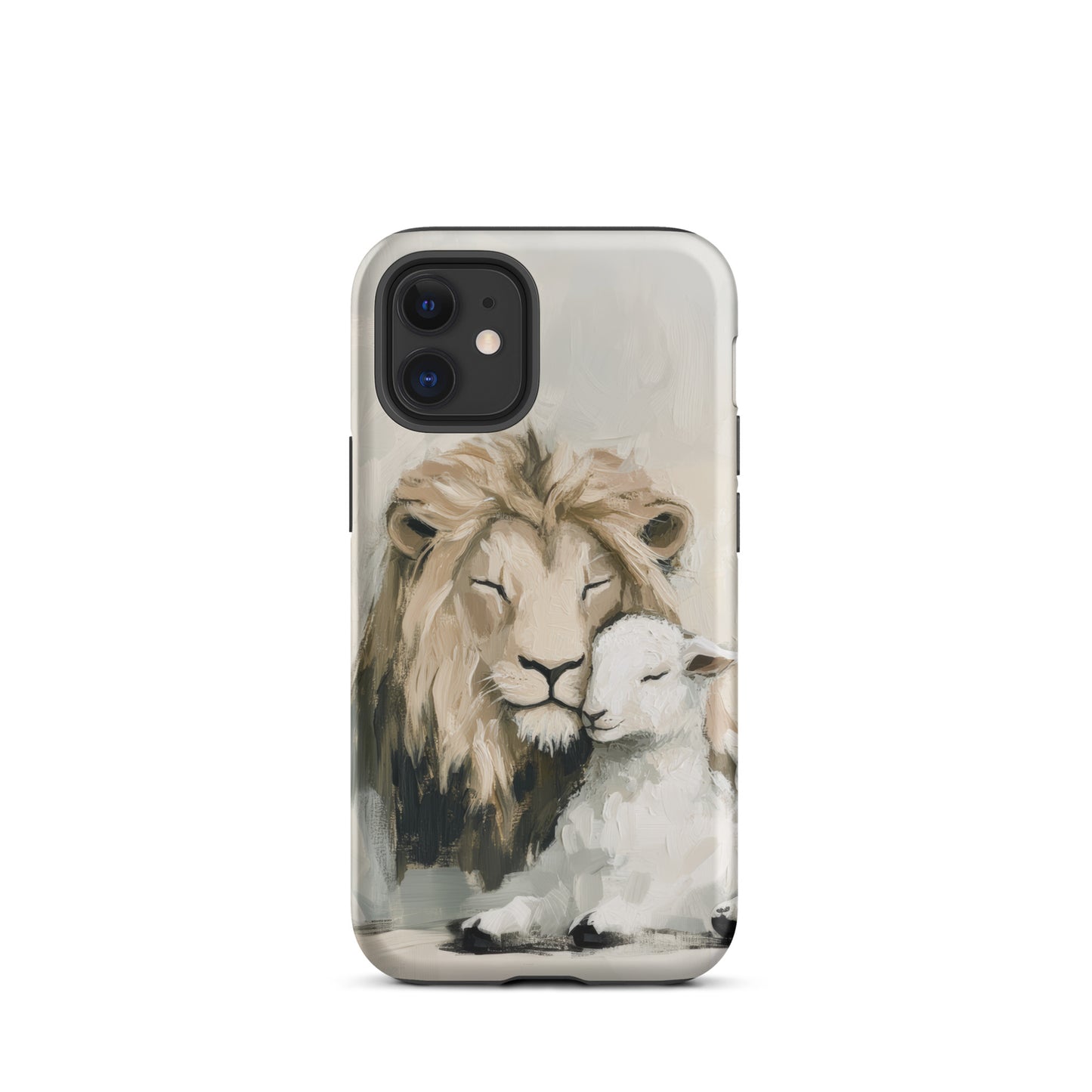Lion and the Lamb On Gray - Tough Case for iPhone® and Samsung  