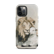Lion and the Lamb On Gray - Tough Case for iPhone® and Samsung  