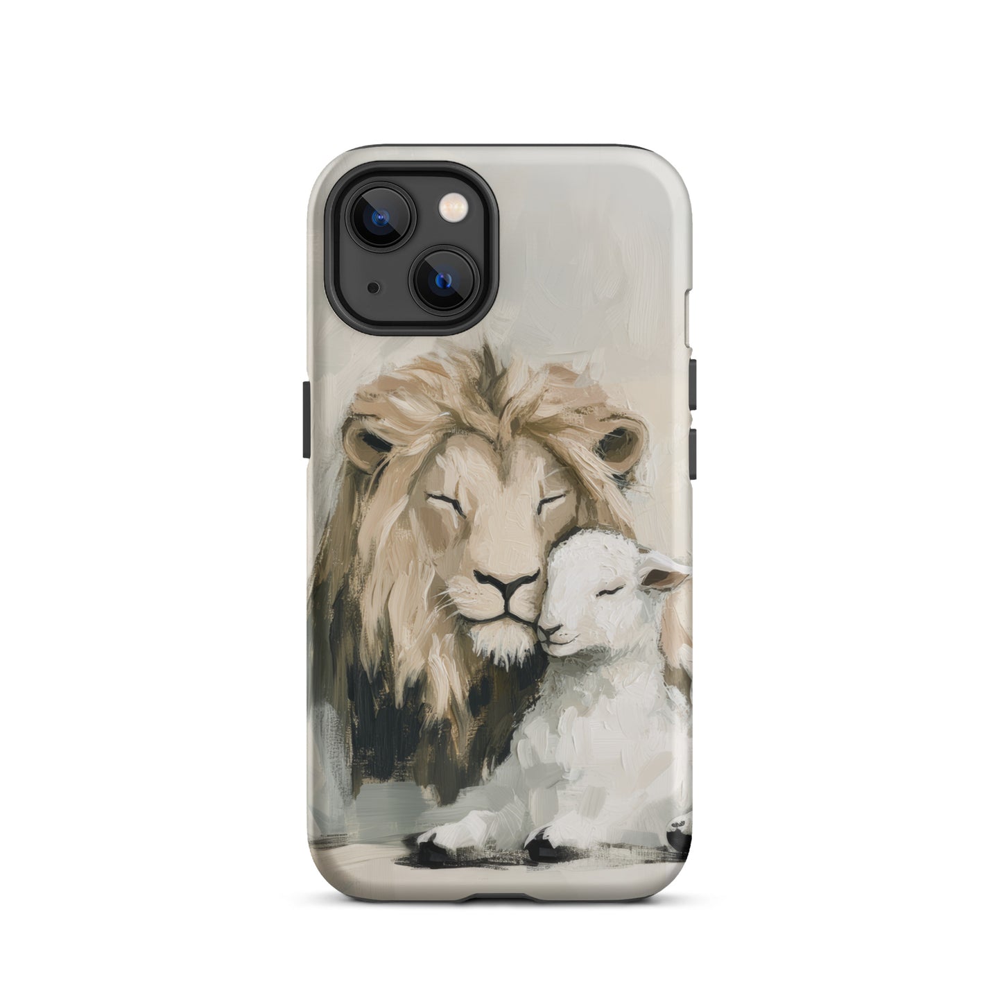 Lion and the Lamb On Gray - Tough Case for iPhone® and Samsung  