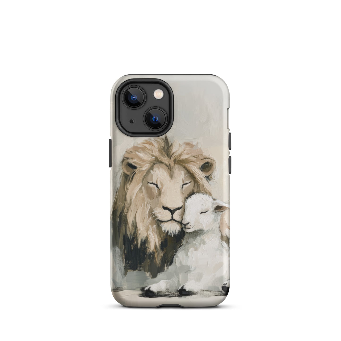 Lion and the Lamb On Gray - Tough Case for iPhone® and Samsung  
