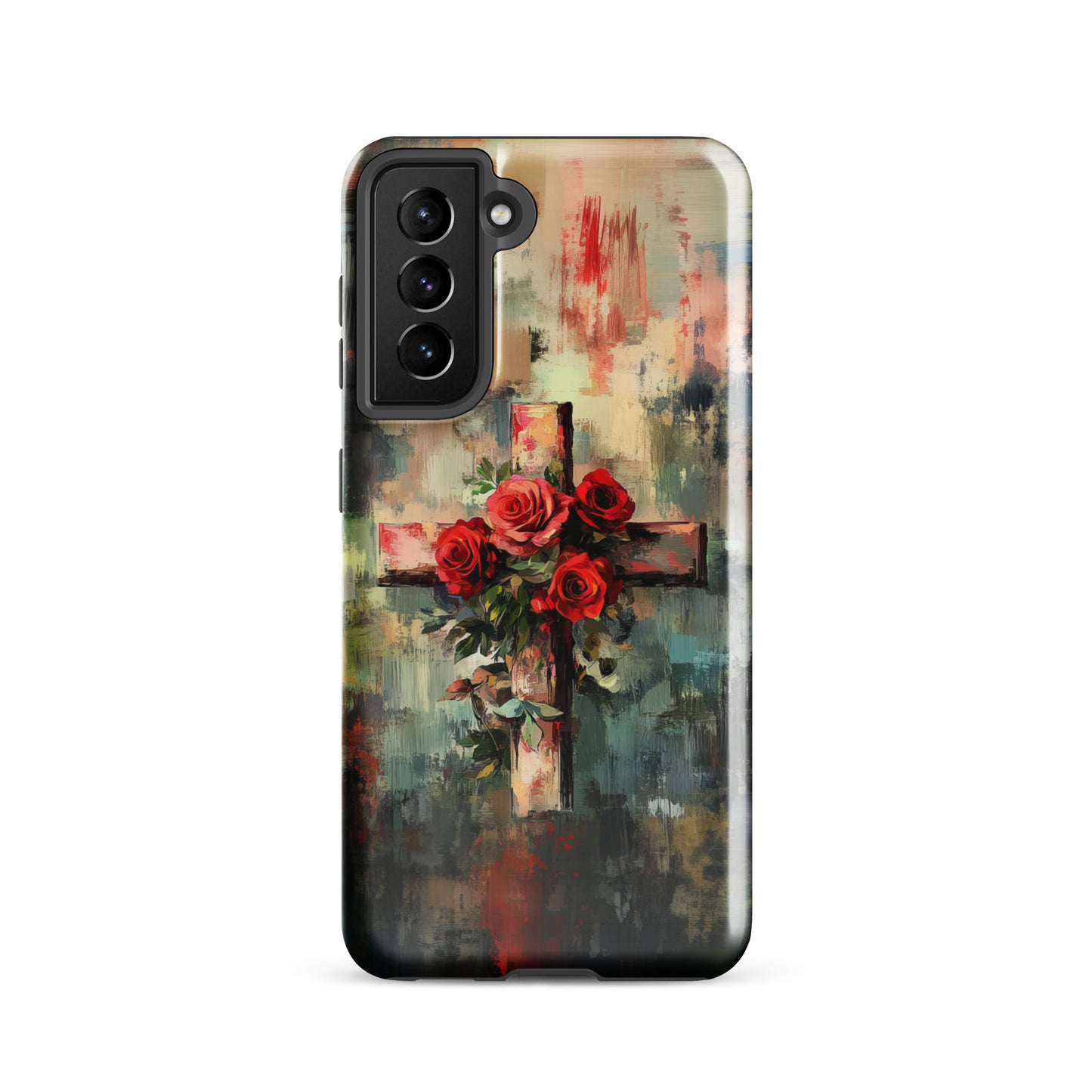 Christian Cross of Roses - Tough Case for iPhone® & Samsung