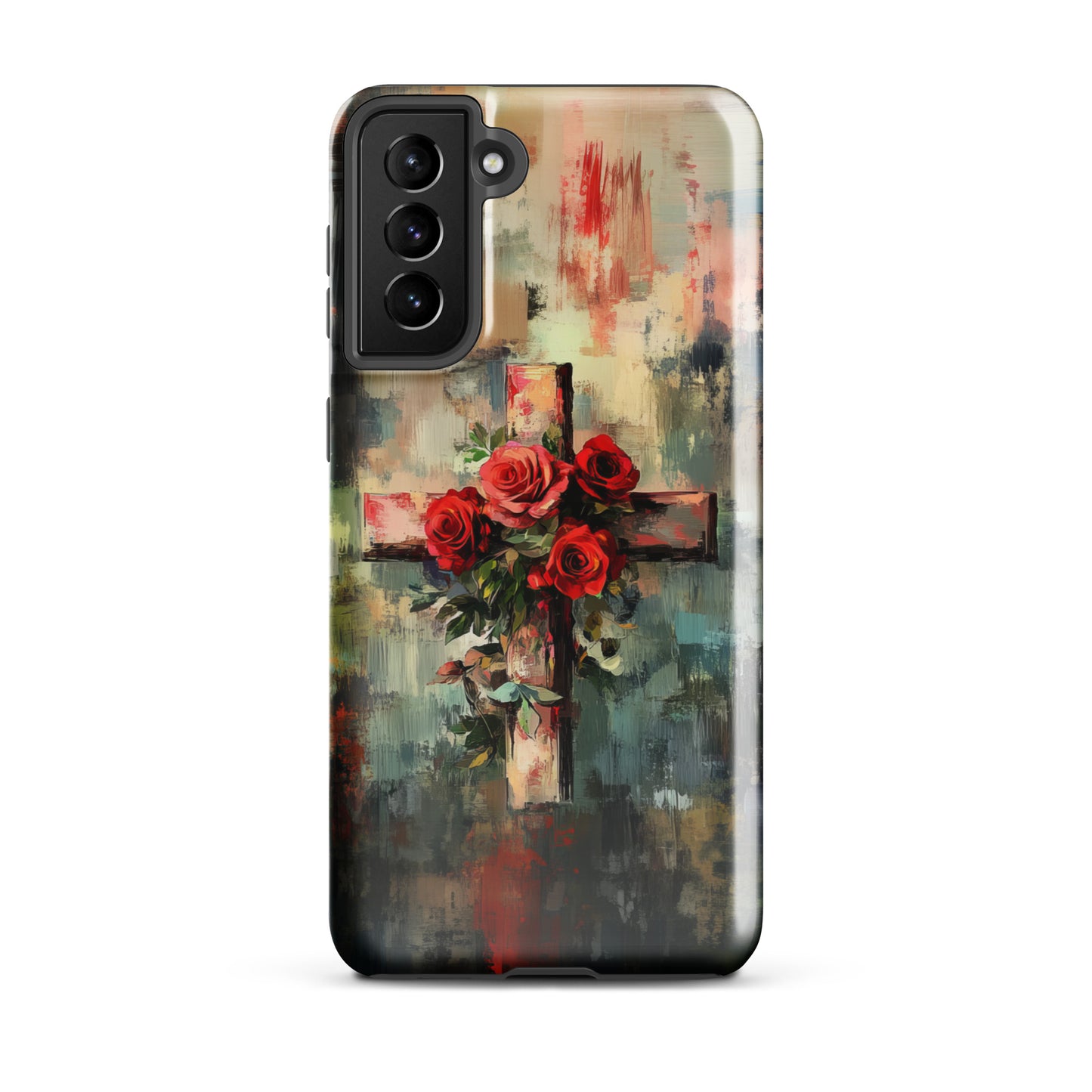 Christian Cross of Roses - Tough Case for iPhone® & Samsung