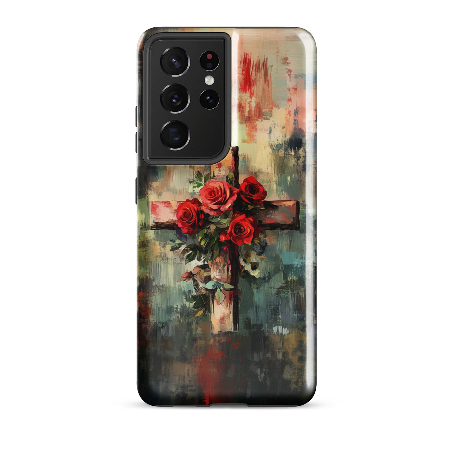 Christian Cross of Roses - Tough Case for iPhone® & Samsung