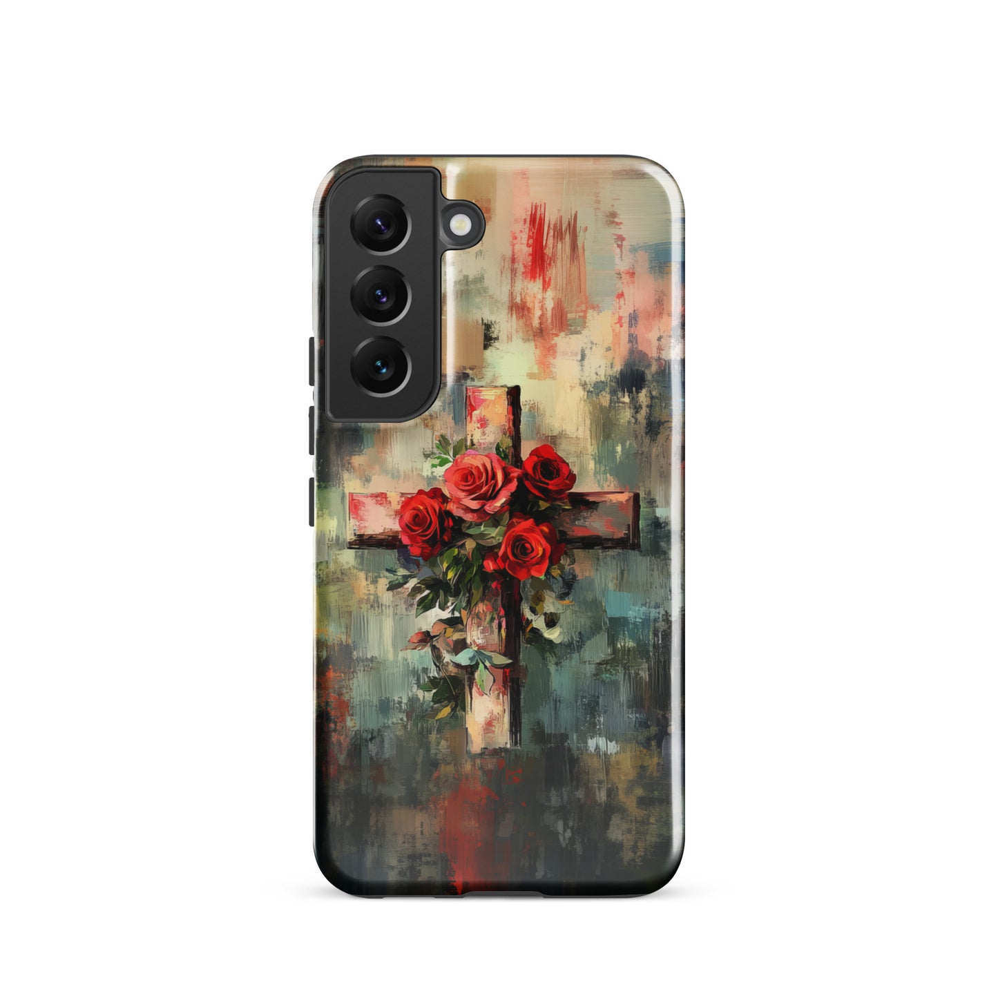 Christian Cross of Roses - Tough Case for iPhone® & Samsung