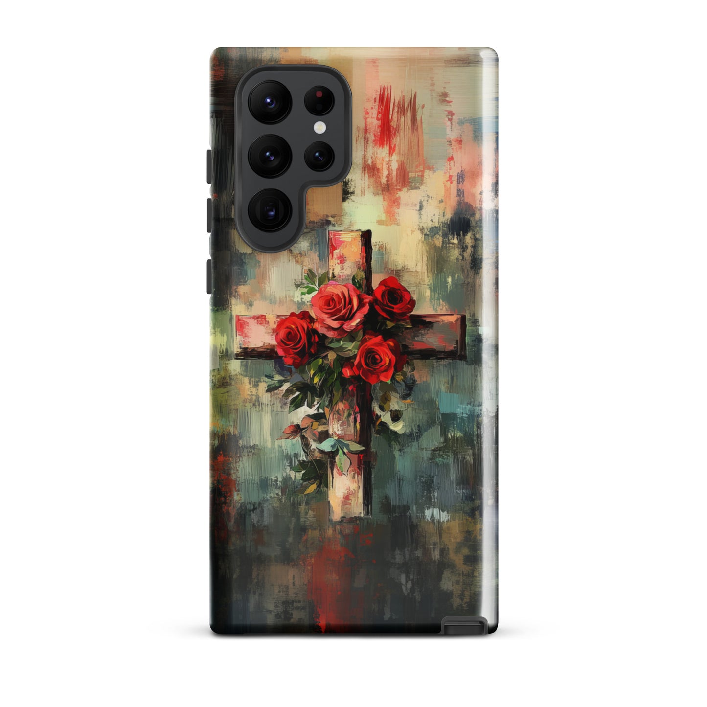 Christian Cross of Roses - Tough Case for iPhone® & Samsung