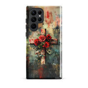 Christian Cross of Roses - Tough Case for iPhone® & Samsung