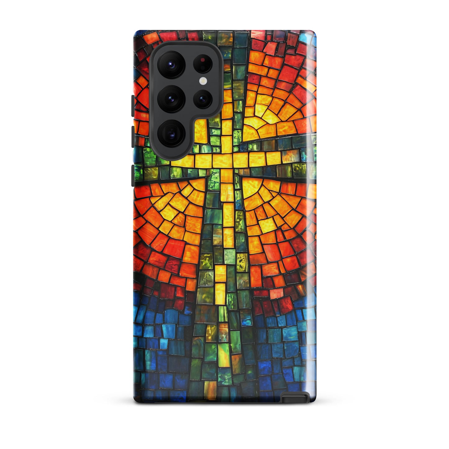 Illuminated Cross Mosaic - Tough Case for iPhone & Samsung