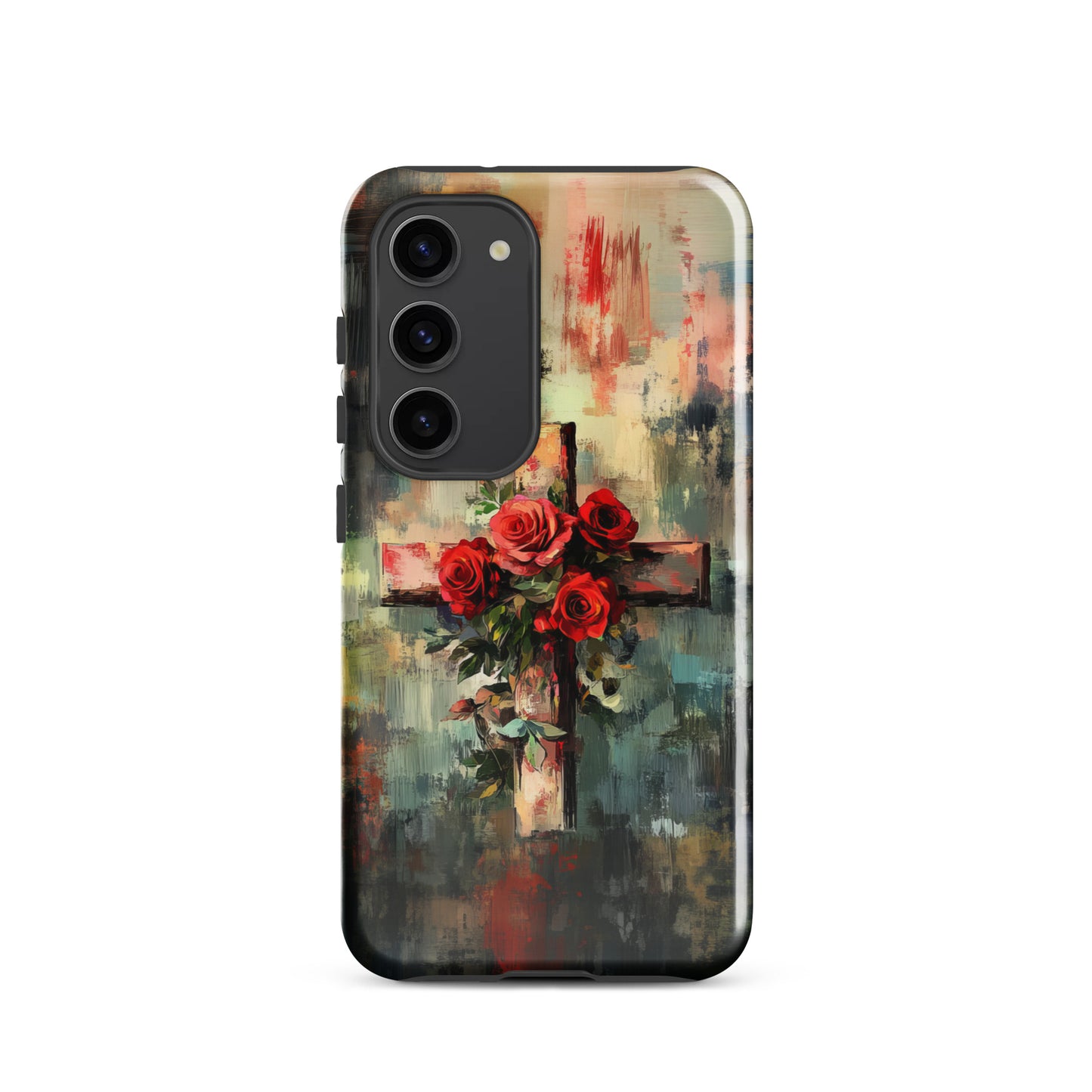 Christian Cross of Roses - Tough Case for iPhone® & Samsung