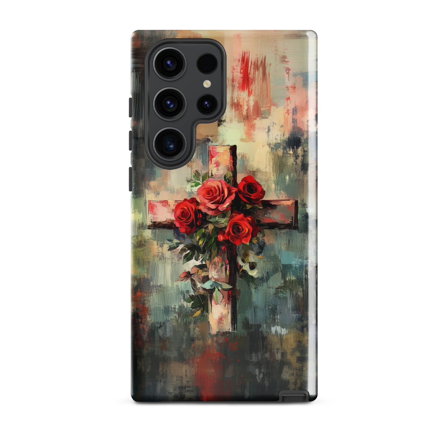 Christian Cross of Roses - Tough Case for iPhone® & Samsung