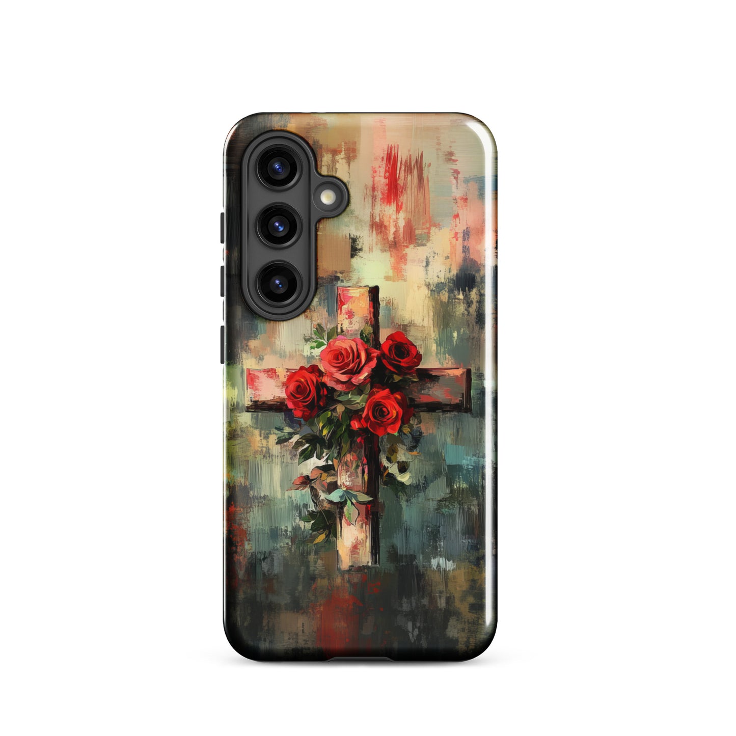 Christian Cross of Roses - Tough Case for iPhone® & Samsung
