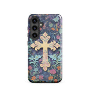 Christian Cross Floral Background – Tough Case for iPhone® & Samsung