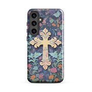 Christian Cross Floral Background – Tough Case for iPhone® & Samsung