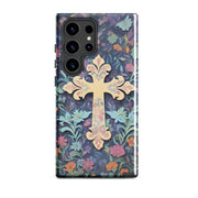 Christian Cross Floral Background – Tough Case for iPhone® & Samsung