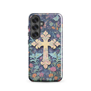 Christian Cross Floral Background – Tough Case for iPhone® & Samsung
