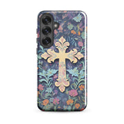 Christian Cross Floral Background – Tough Case for iPhone® & Samsung