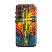 Illuminated Cross Mosaic - Tough Case for iPhone & Samsung
