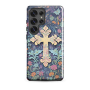 Christian Cross Floral Background – Tough Case for iPhone® & Samsung