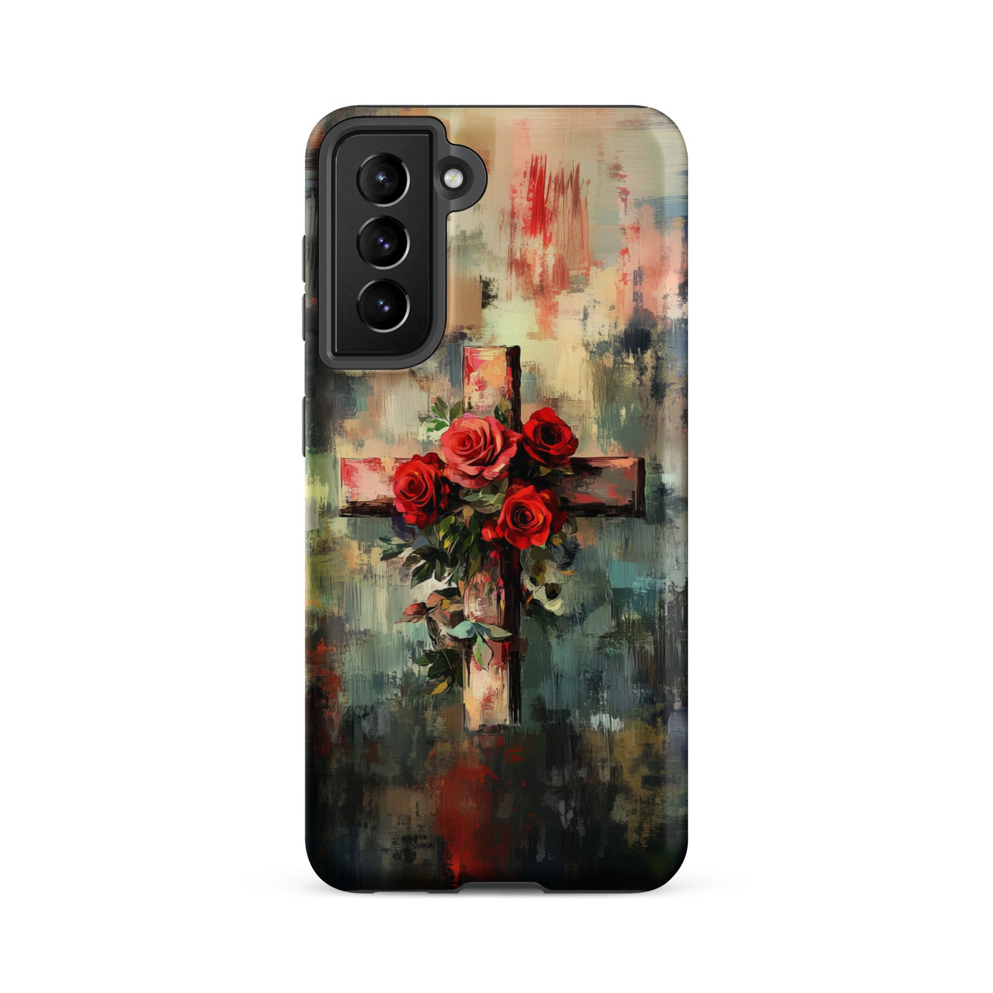 Christian Cross of Roses - Tough Case for iPhone® & Samsung