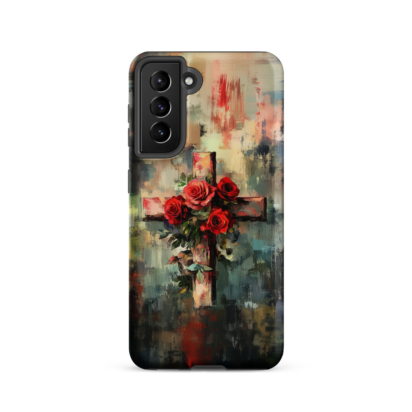 Christian Cross of Roses - Tough Case for iPhone® & Samsung