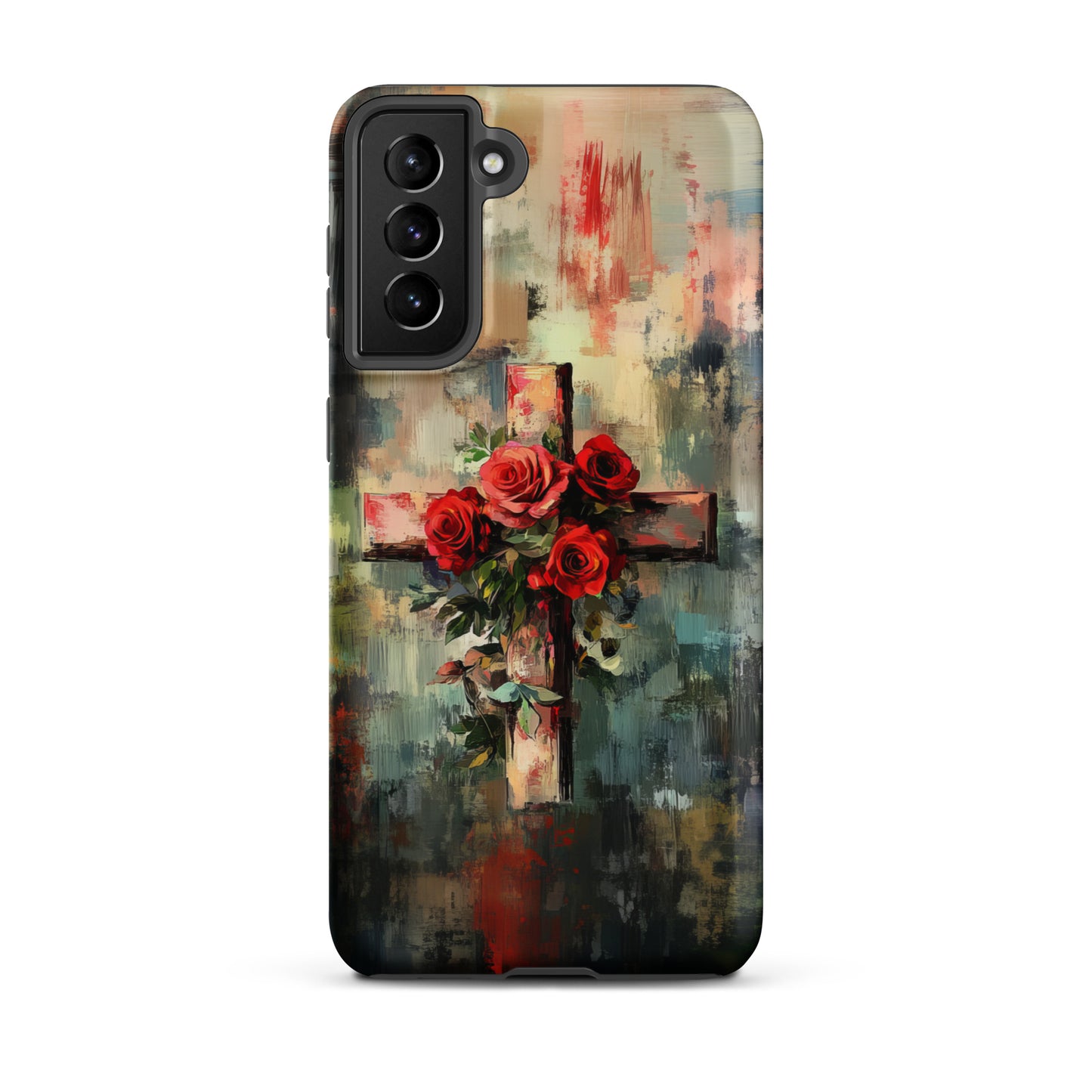 Christian Cross of Roses - Tough Case for iPhone® & Samsung