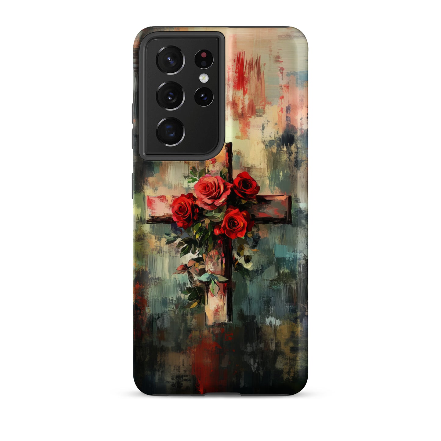Christian Cross of Roses - Tough Case for iPhone® & Samsung