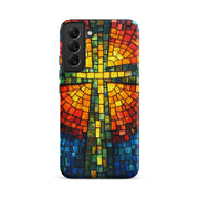 Illuminated Cross Mosaic - Tough Case for iPhone & Samsung