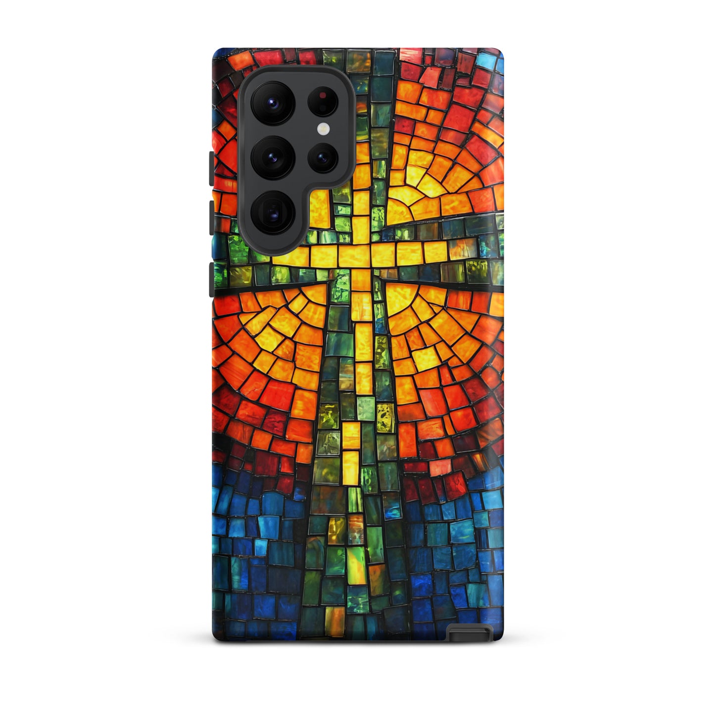 Illuminated Cross Mosaic - Tough Case for iPhone & Samsung