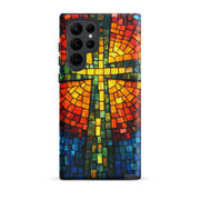 Illuminated Cross Mosaic - Tough Case for iPhone & Samsung