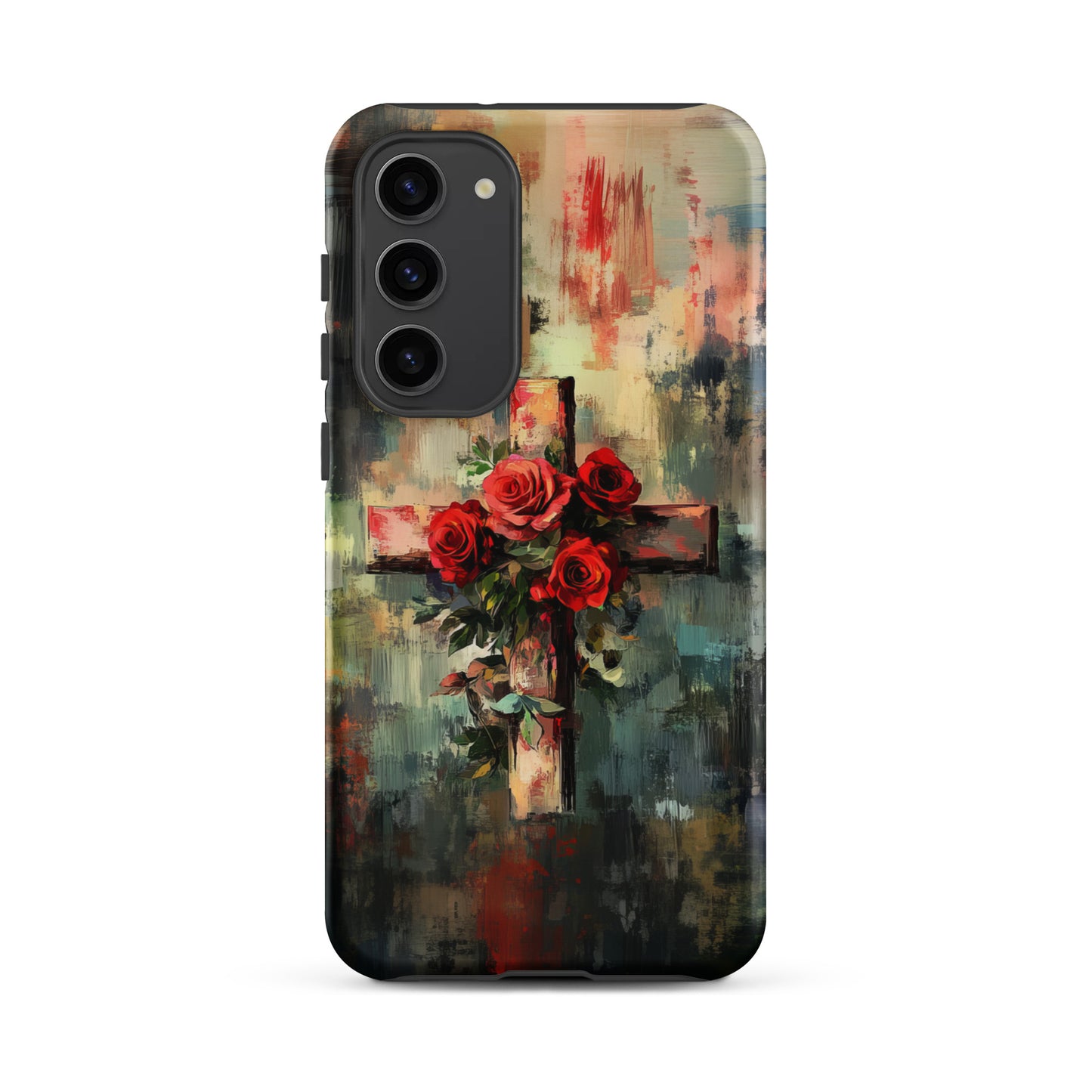 Christian Cross of Roses - Tough Case for iPhone® & Samsung