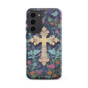 Christian Cross Floral Background – Tough Case for iPhone® & Samsung