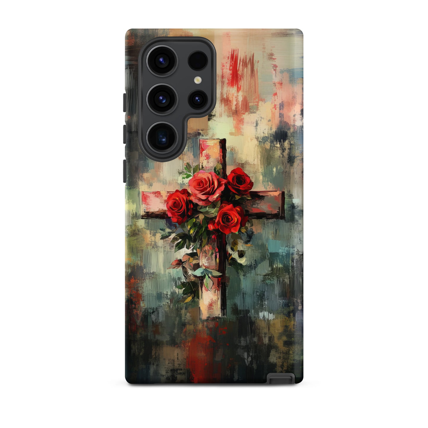 Christian Cross of Roses - Tough Case for iPhone® & Samsung