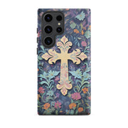 Christian Cross Floral Background – Tough Case for iPhone® & Samsung