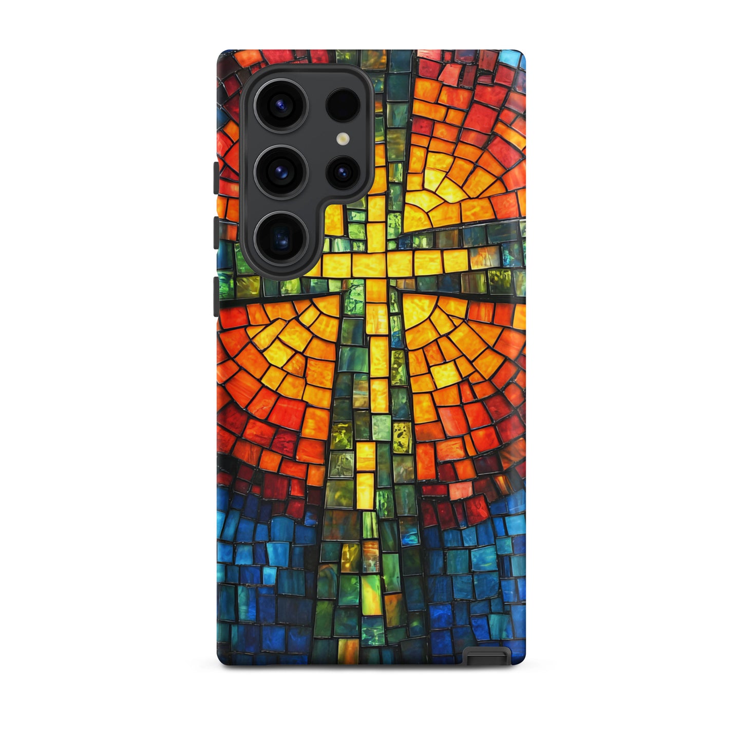 Illuminated Cross Mosaic - Tough Case for iPhone & Samsung