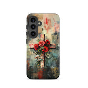 Christian Cross of Roses - Tough Case for iPhone® & Samsung