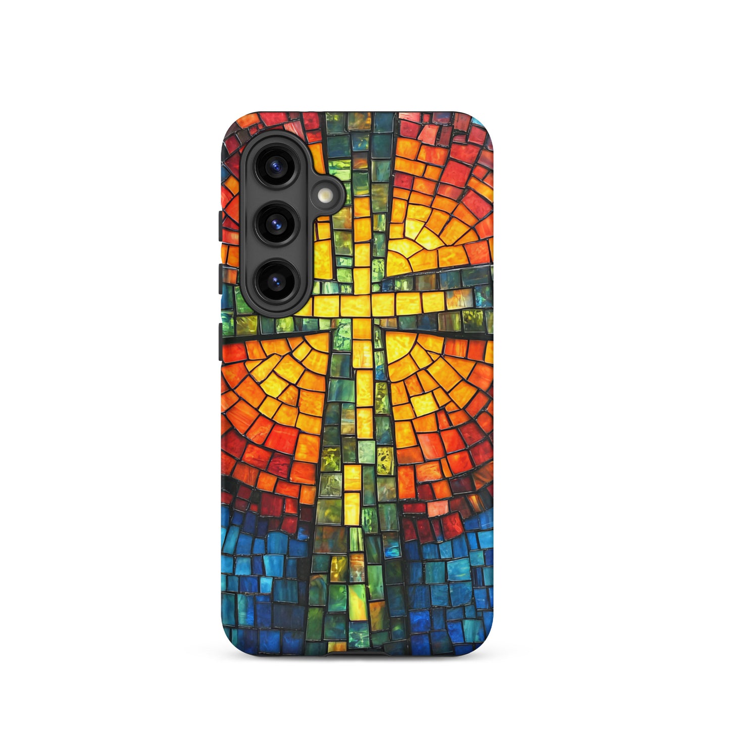 Illuminated Cross Mosaic - Tough Case for iPhone & Samsung