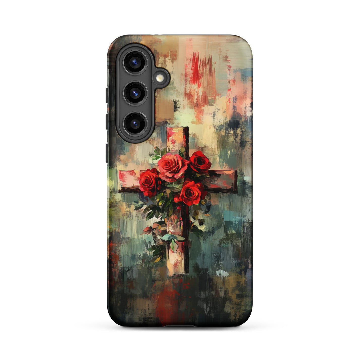 Christian Cross of Roses - Tough Case for iPhone® & Samsung