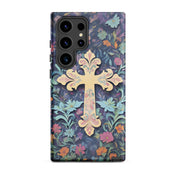 Christian Cross Floral Background – Tough Case for iPhone® & Samsung