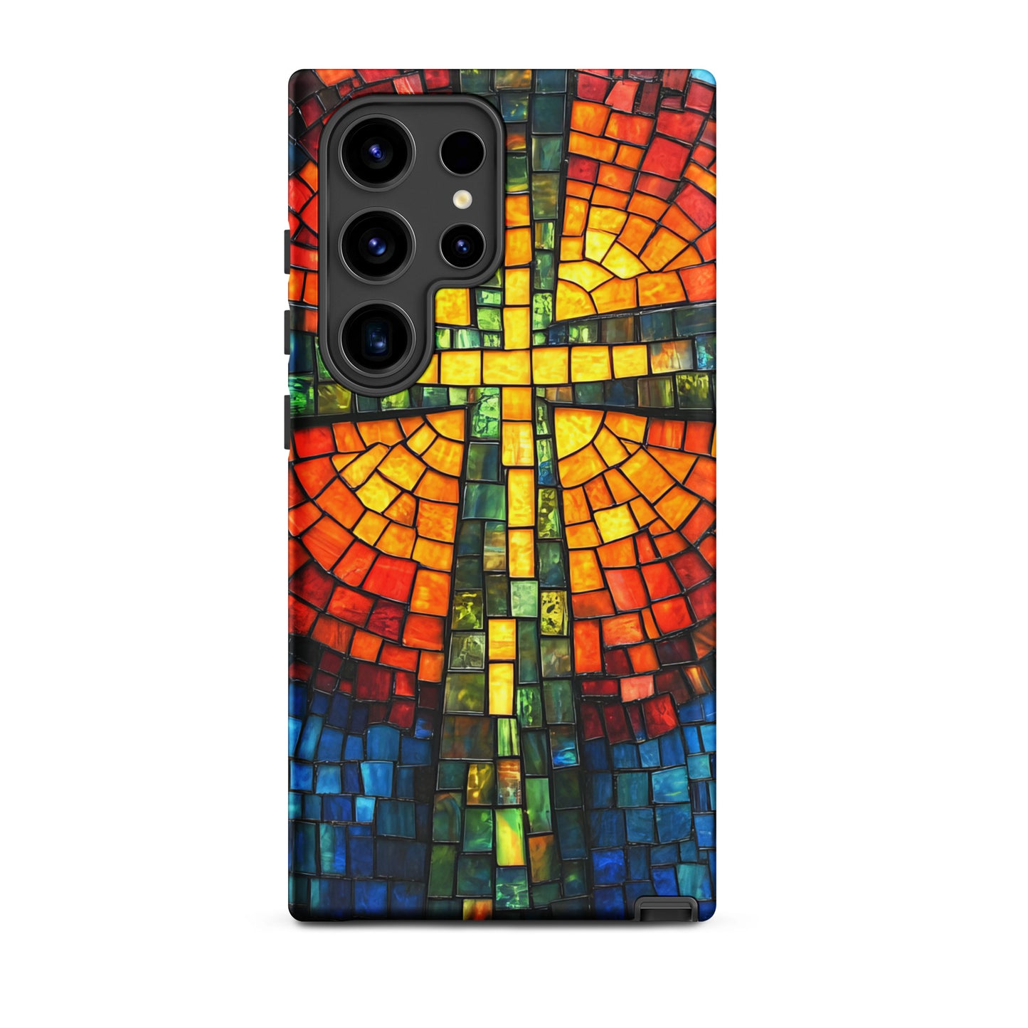 Illuminated Cross Mosaic - Tough Case for iPhone & Samsung