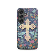 Christian Cross Floral Background – Tough Case for iPhone® & Samsung