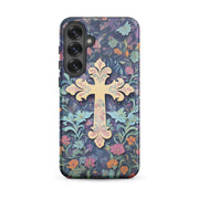 Christian Cross Floral Background – Tough Case for iPhone® & Samsung