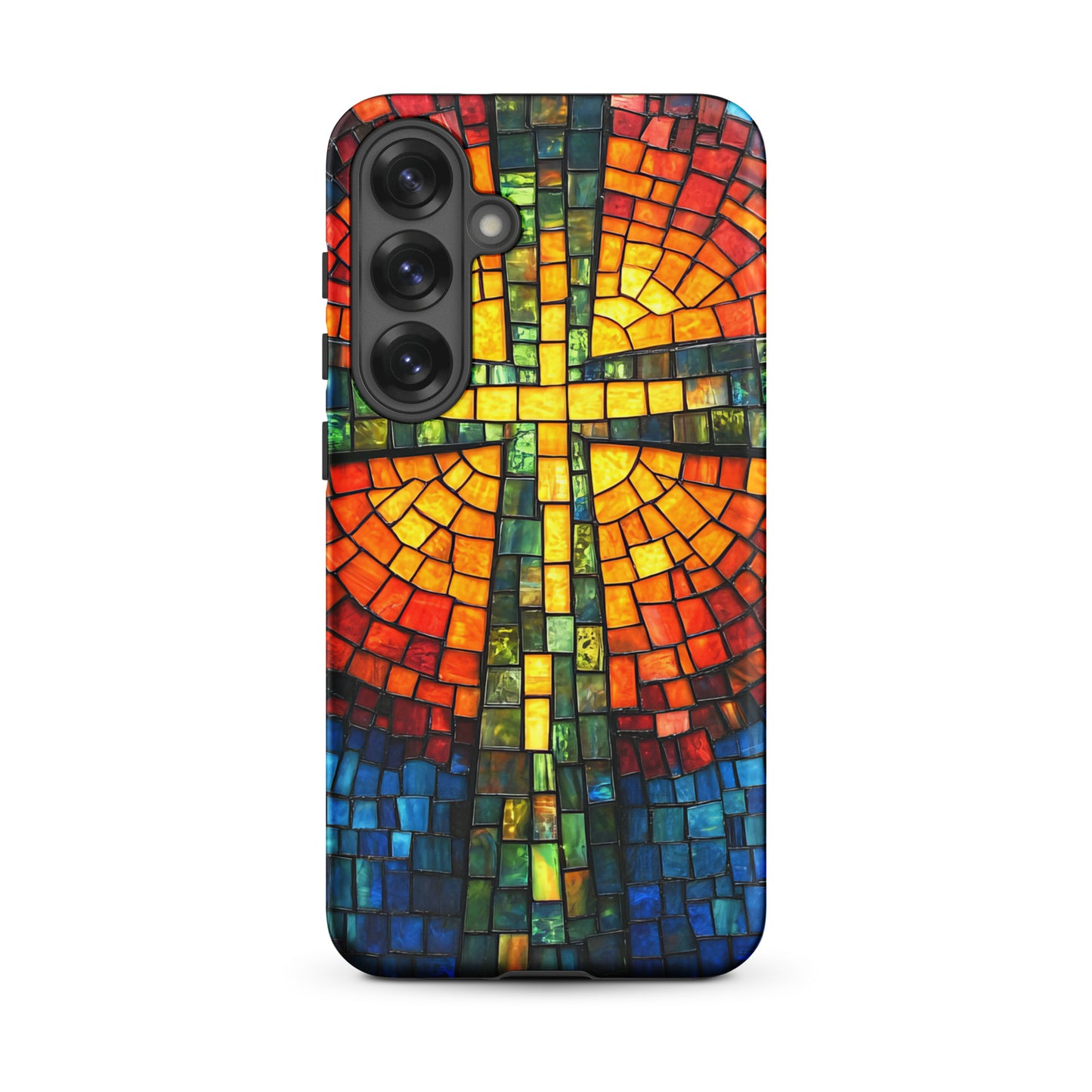 Illuminated Cross Mosaic - Tough Case for iPhone & Samsung