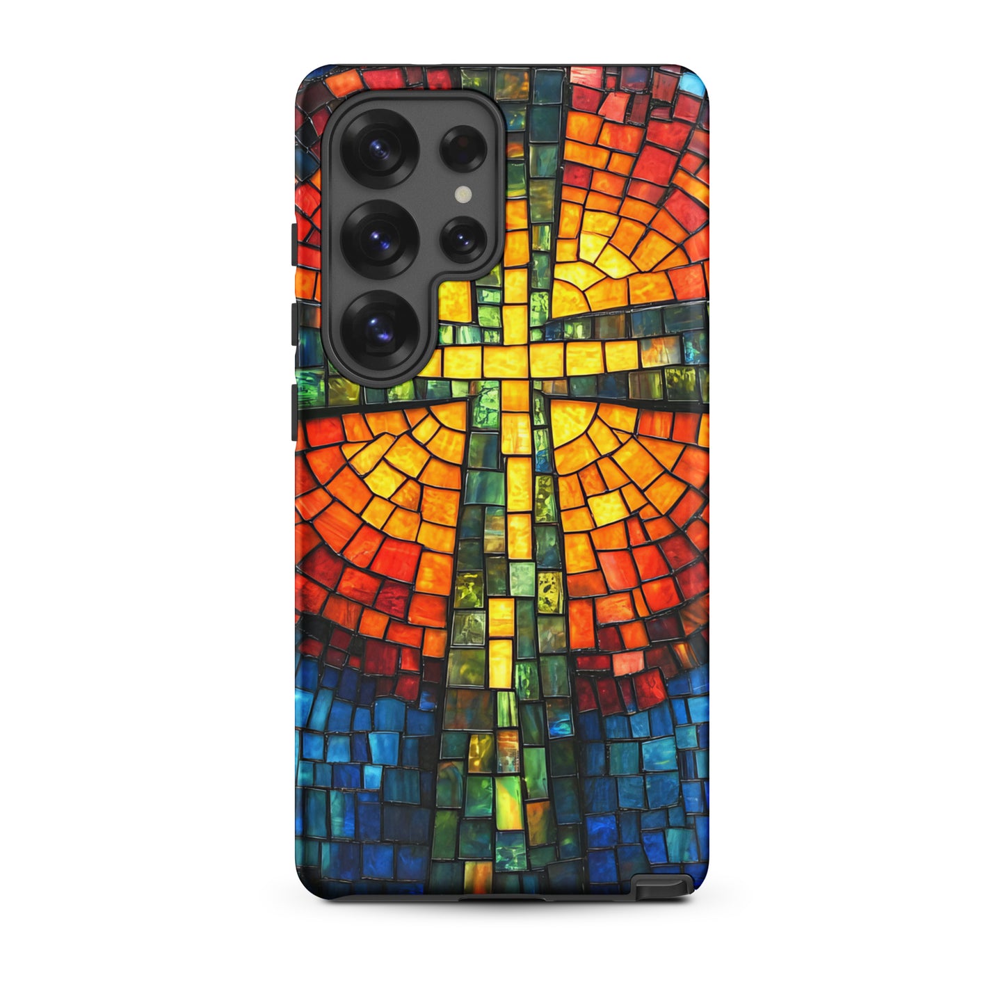 Illuminated Cross Mosaic - Tough Case for iPhone & Samsung